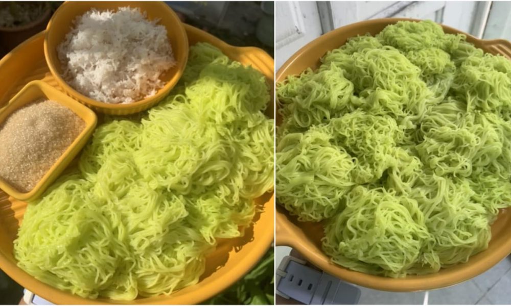 Cara Buat Sendiri Putu Mayam Pandan Guna Acuan Maruku, Kukus 2-3 Minit ...