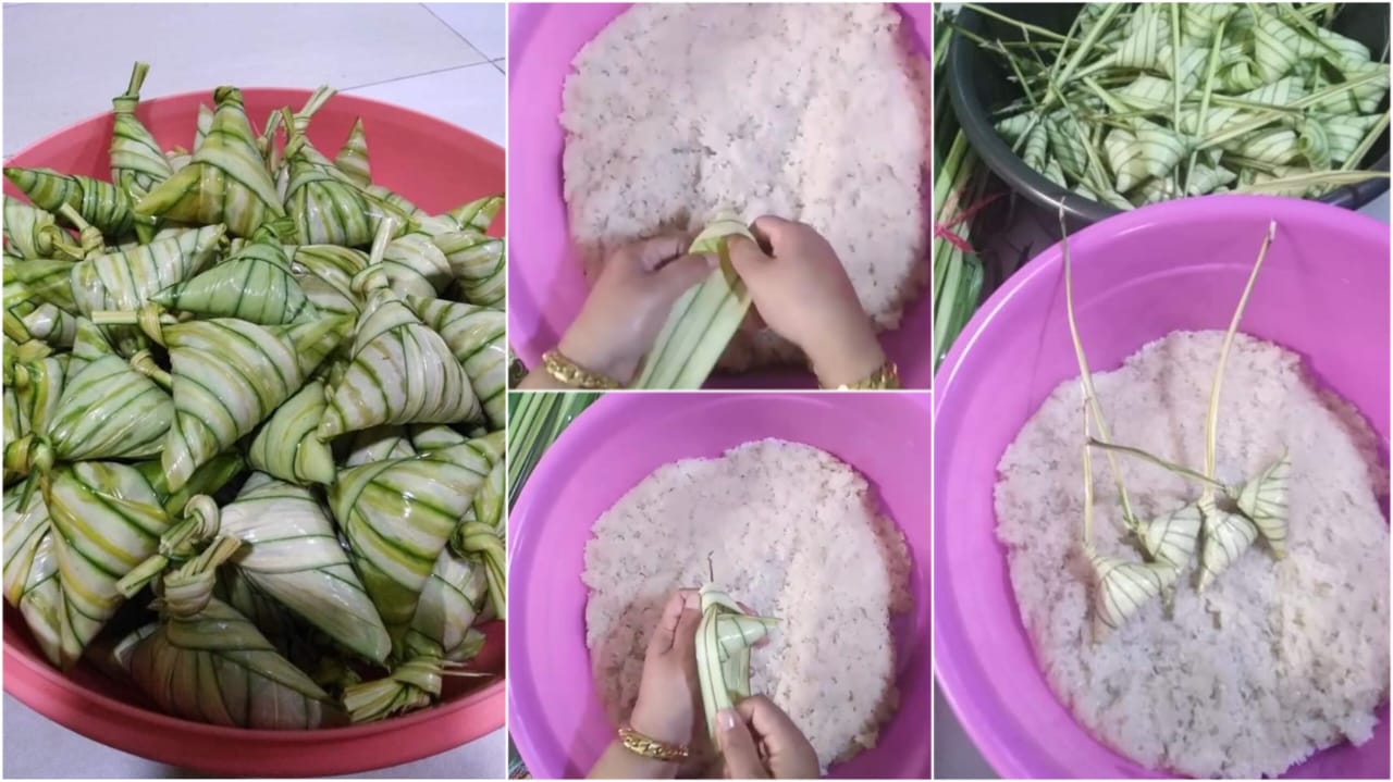 Cara Buat Sendiri Ketupat Palas Untuk Raya Nak Bungkus Ikut Tutorial