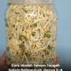 Taugeh ditanam dalam balang plastik kuih