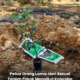 Ilustrasi kebun tanaman dengan petani menanam pokok pada hari sesuai mengikut kalendar Islam berdasarkan petua orang lama.