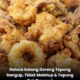 Sotong goreng tepung rangup berwarna keemasan di atas pinggan