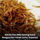 Ikan bilis yang telah dicuci dan ditapis sehingga kering sebelum digoreng