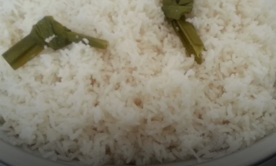 Nasi lemak santan yang dimasak lembut dan berlemak
