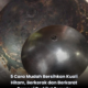Kuali hitam dan berkerak sedang dibersihkan menggunakan bahan dapur seperti soda bikarbonat dan asam keping hingga kembali berkilat.