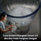 Pengisar dapur sedang dibersihkan menggunakan campuran tepung gandum dan air untuk menghilangkan kesan cili serta bau melekat.