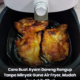 Ayam yang telah diperap dengan bawang putih, halia, kunyit dan garam sebelum dimasak menggunakan air fryer.