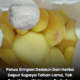 Halia yang dipotong kepada beberapa saiz sebelum disimpan dalam freezer untuk memudahkan kegunaan mengikut jenis masakan.